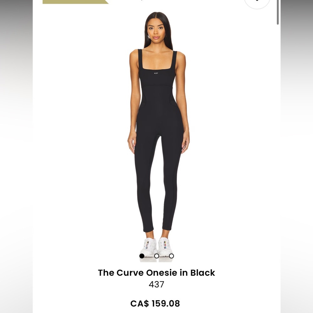 437 the curve onsie in black size XS